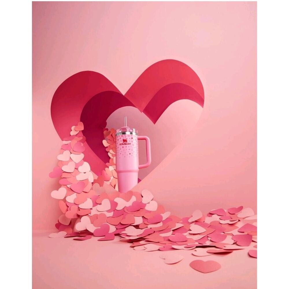 STANLEY TUMBLER 30 OZ. VALENTINE SWEET HEARTS ST. STEEL H2.0 FLOWSTATE QUENCHER - Picture 5 of 8